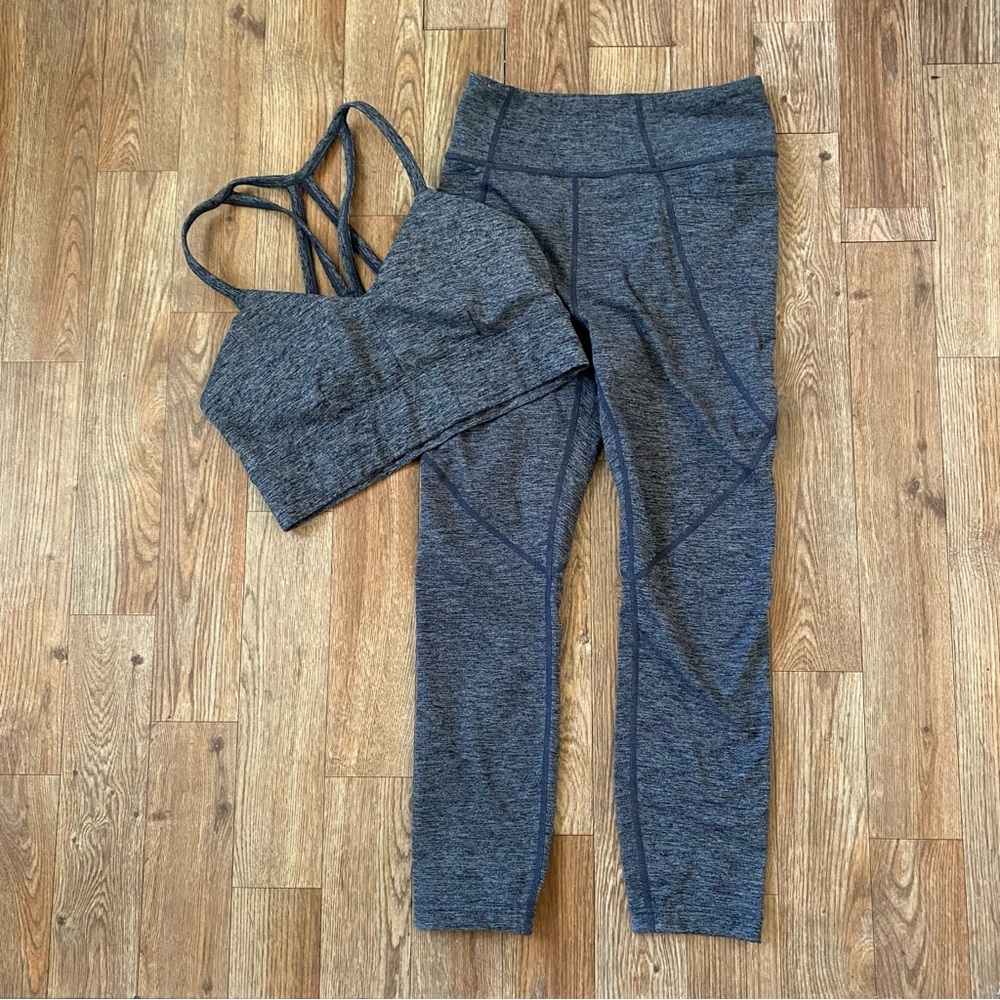 JoyLab Target Set Jog Bra & Leggings Heather Grey S / M *READ Workout Activewear